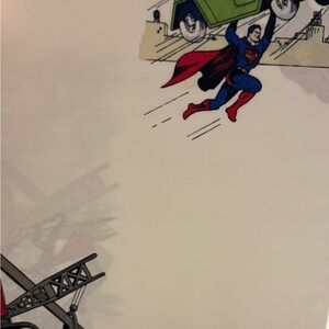 Pottery Barn Kids Superman flat sheet only - Blue and Cream